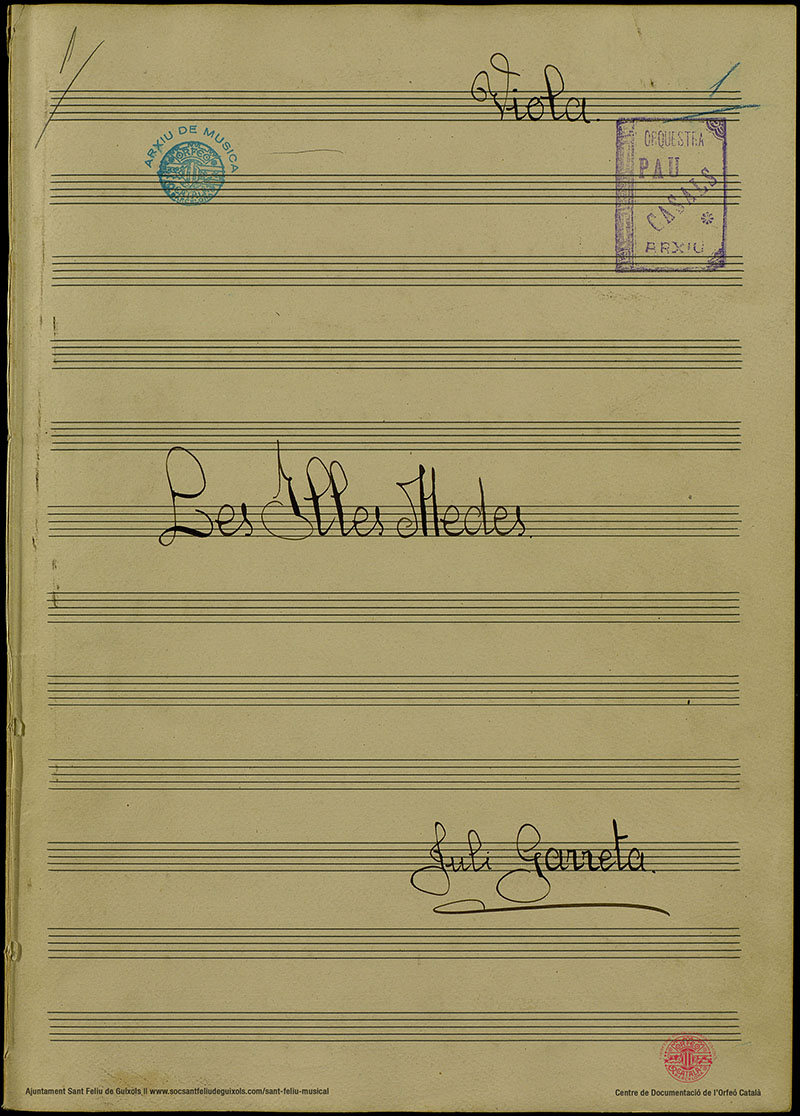 Juli Garreta - Simfonies - Les Illes Medes - Viola - Faristol 01