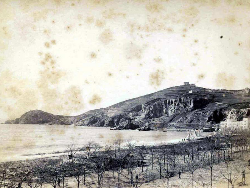 Vista del racó de Garbí l’any 1885 AMSFG. Col·lecció Espuña-Ibáñez (Autor: Jaume Bertran)