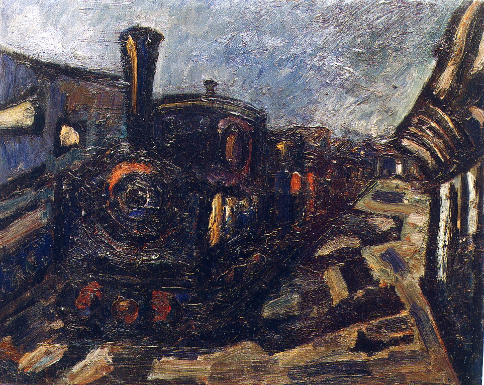 El carrilet. 1968. Oli/tela. 65 x 81 cm. Museu d'Història de la Ciutat. Sant Feliu de Guíxols