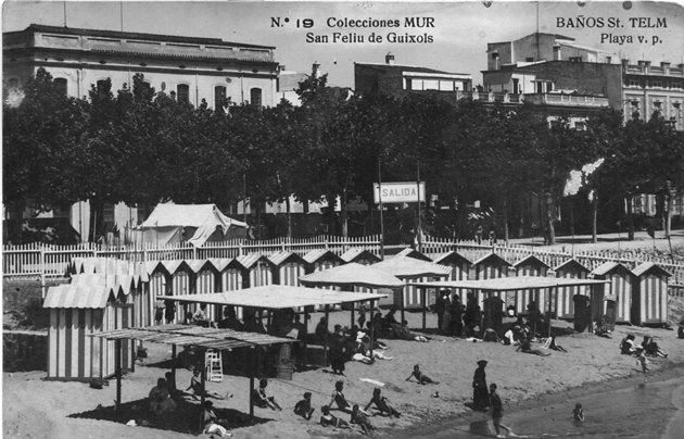 Casetes dels Banys de Sant Elm al racó de garbí (1928). AMSFG. Fons Joan Darder. Autor: Ricard Mur Dargallo.