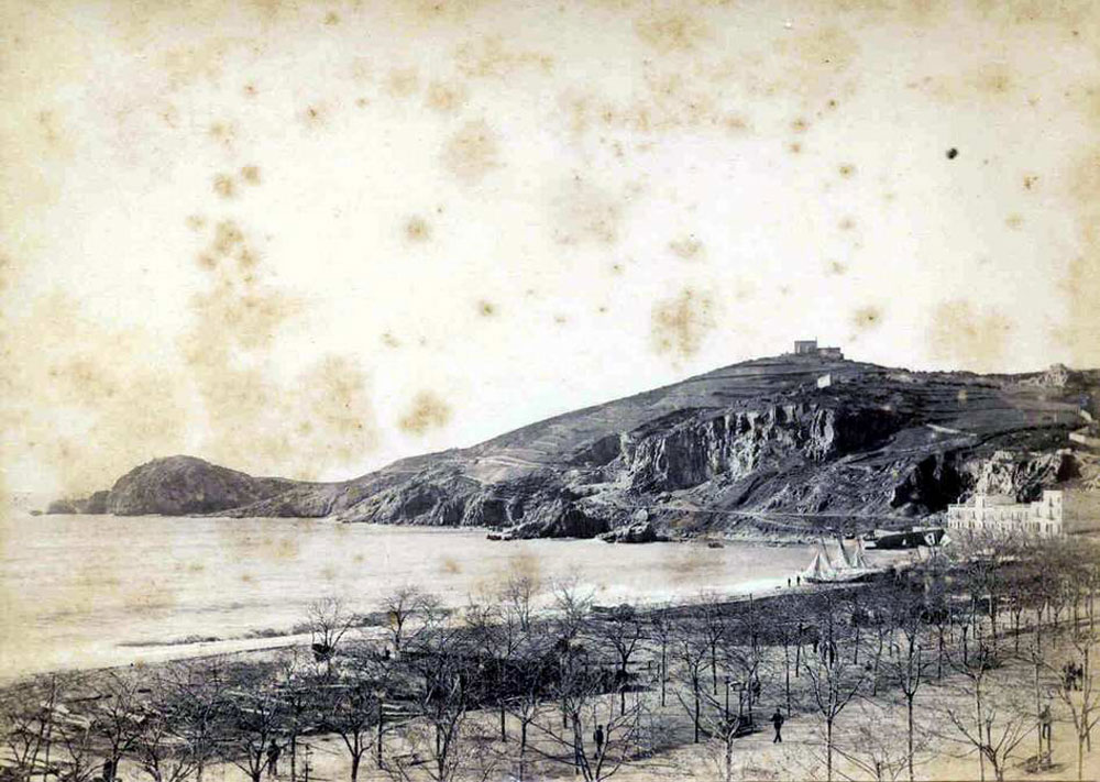 Vista del racó de Garbí l’any 1885 AMSFG. Col·lecció Espuña-Ibáñez (Autor: Jaume Bertran)