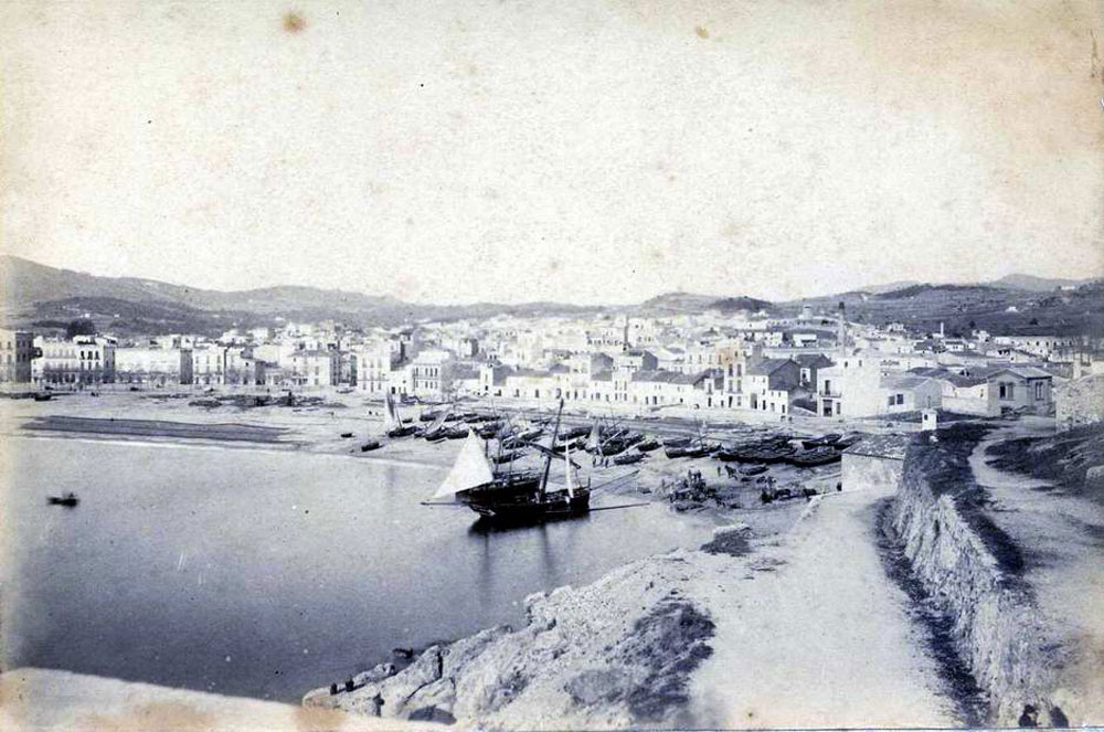 Vista del racó de Llevant entre 1886 i 1887 AMSFG. Col·lecció Espuña-Ibáñez (Autor: Jaume Bertran)